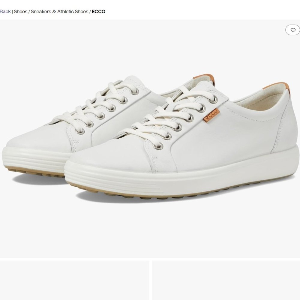 Ecco Cream Leather Sneakers